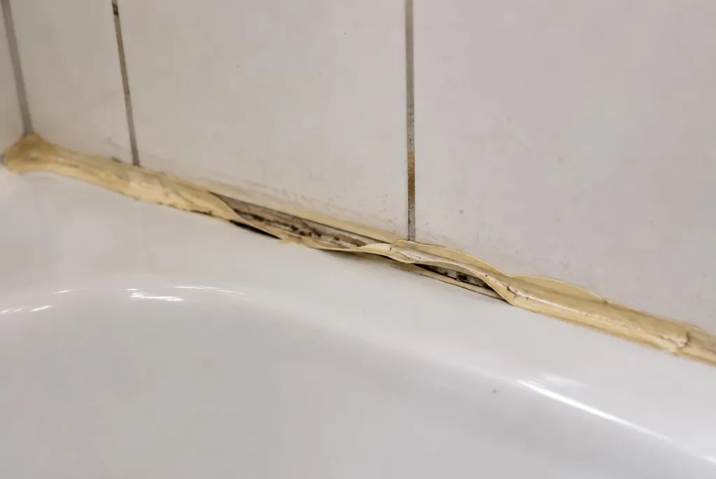 Kitbedrijf Doornspijk – loslatende kit naast het bad